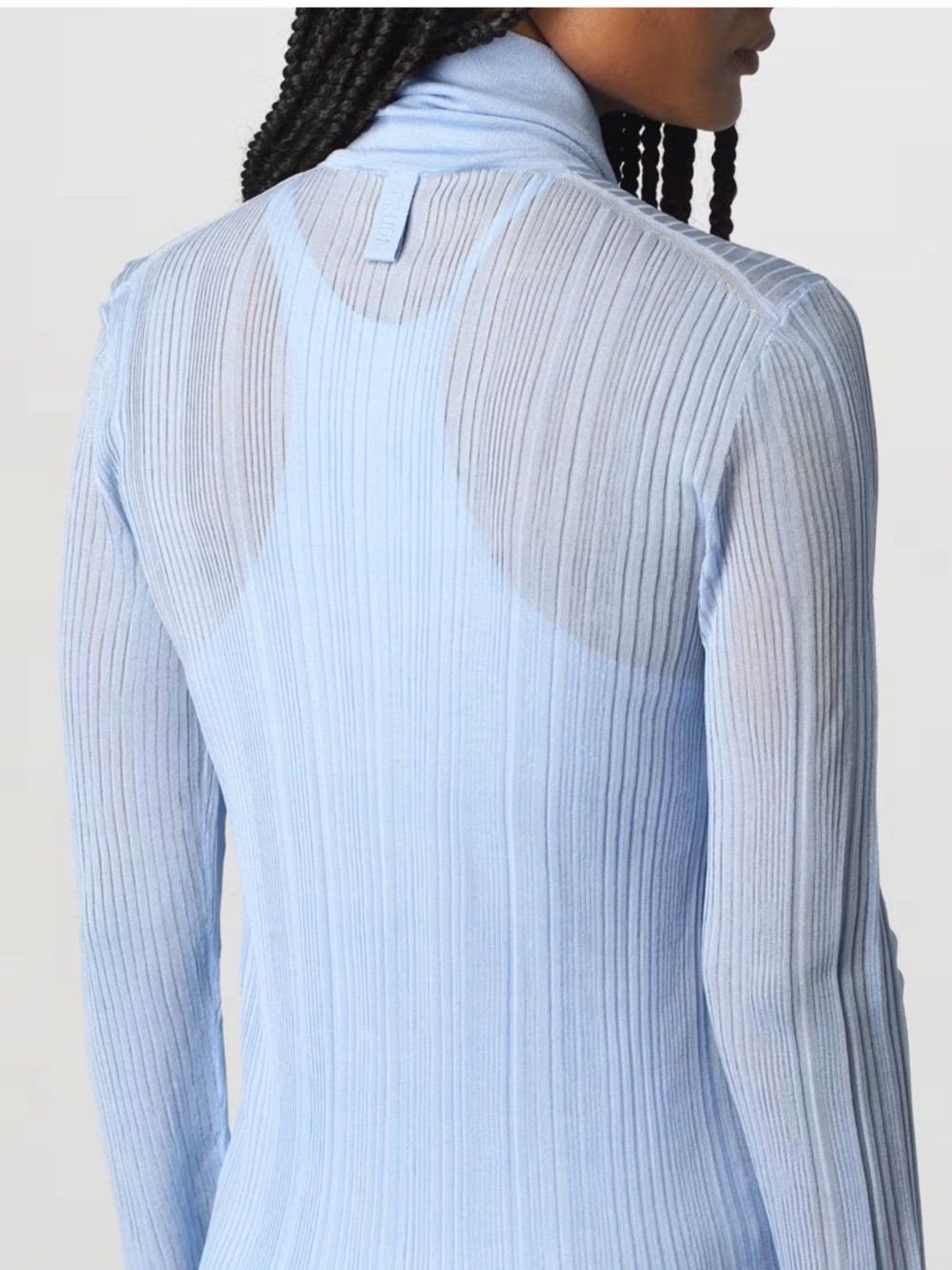 FENDI Light Blue Ribbed dress 👗 - Picture 2 of 7